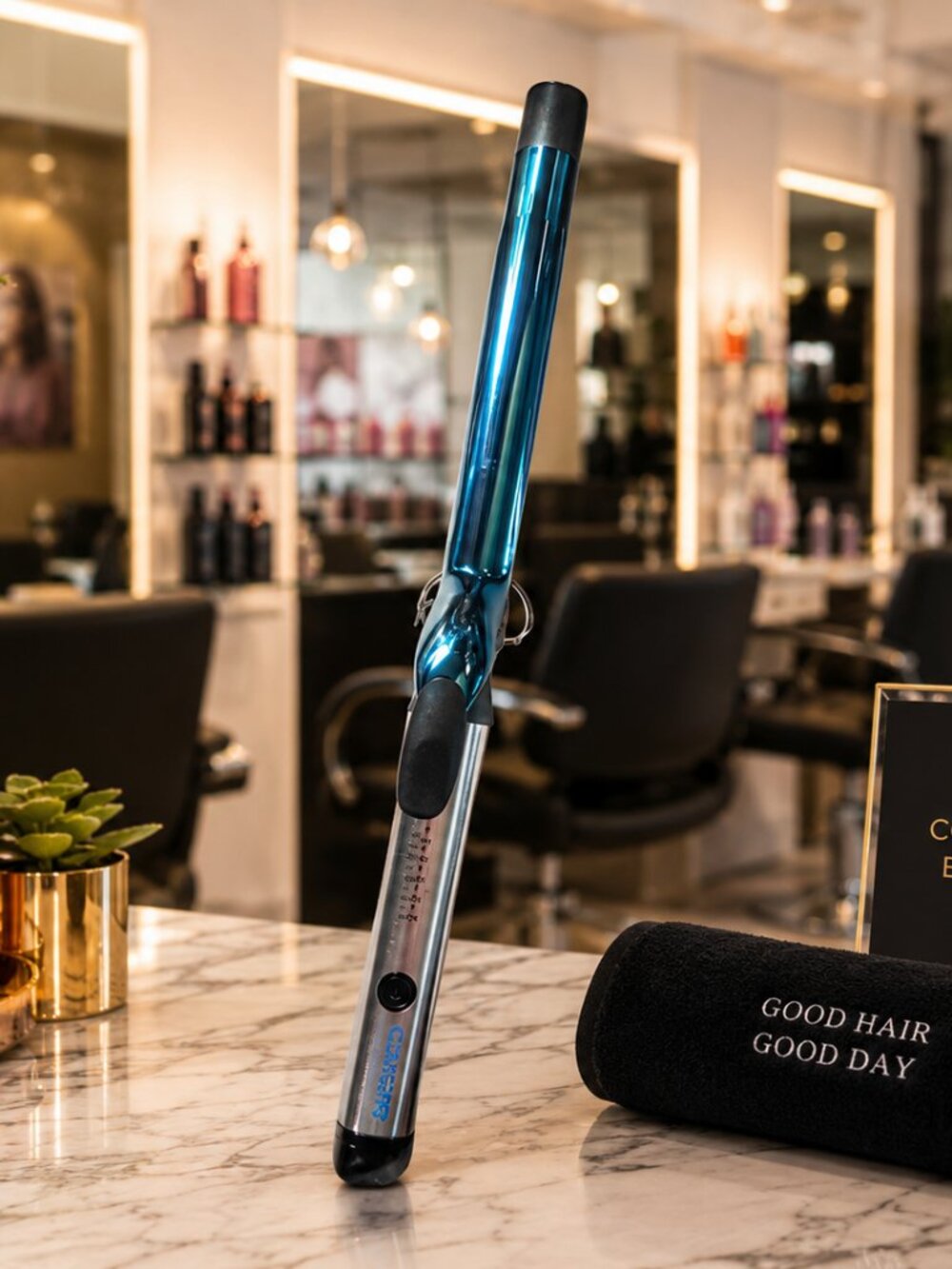 BaBylissPRO Nano Titanium Curling Iron 1 1/4 in Extended Barrel Blue Limited